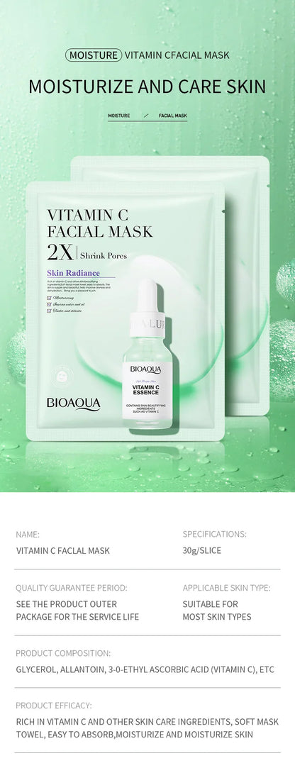 BIOAQUA Centella Collagen Face Mask Moisturizing Refreshing Sheet Masks Hyaluronic Acid Facial Mask Skin Care Products