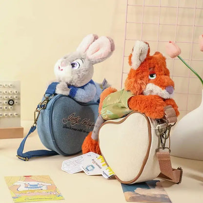 Judith Nick Disney Hot Selling Shoulder Bag Plush Cute Cartoon Personalized Fashion Crazy Zootopia Doll Shoulder Bag Couple Gift