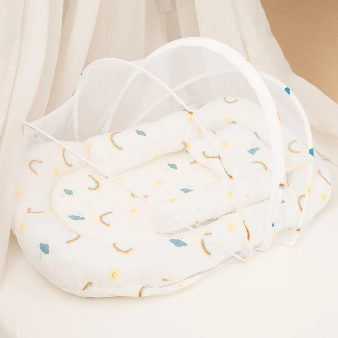 Multi-Function Travel Baby Nest Portable Baby Bed Crib Foldable Babynest Bassinet Infant Sleeping Children's Bed with Mosquito