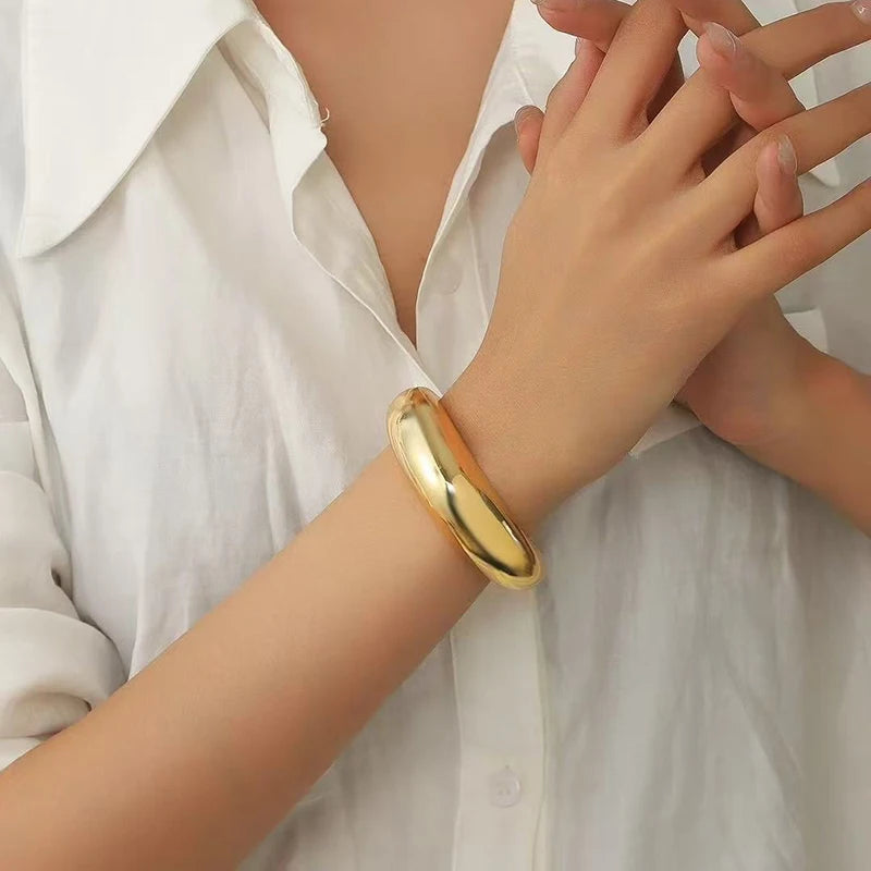 Fashion Exaggerated Irregular Bracelets for Women Simple Hip Hop Rock Personality Plastic Cuff Bangle Trendy Jewelry