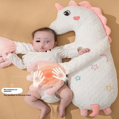 Baby Soothing Sleeping Pad, Infant Comfort Pillow with Patting Function for Anti-Startle Support and Warm Compress Design
