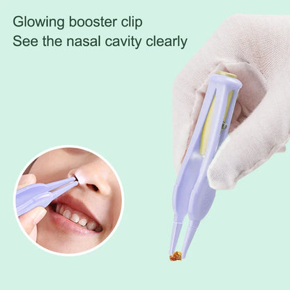 Baby Ear Cleaner Tweezer Soft Ear Picks LED Flash Light Ear Wax Curette Picker Ear Cleaning Tool Ear Wax Dig Removal Earpick Set