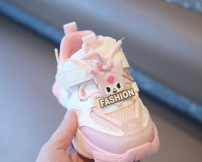 2026 Girls Kuromi Autumn New Board Shoes Sanrio Sports Dad Shoes Children Cartoon Kawaii Comfortable Breathable Casual Shoes
