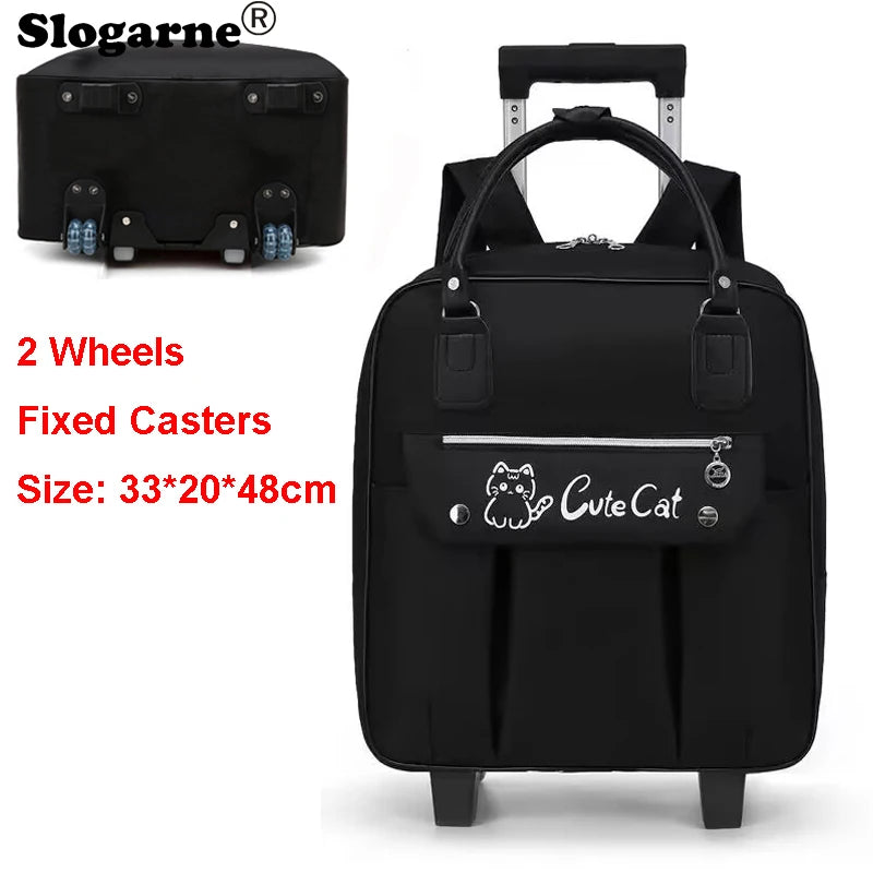 Portable Travel Luggage Bags 4 Wheels Big Capacity Unisex Trolly Travel Duffels Men New Rolling Suitcase Women Wheel Travel Bags