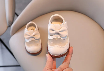 2025 Kids Shoes Baby Girl Walking Shoes with Breathable and Non Slip Mesh Bow Princess Shoes with Non Slip Soft Soles