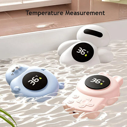 Baby Bath Thermometer Tub Temperature Monitor Hot Cold Water Resistant Temperature Warning Monitor Upgraded Sensor LED Display