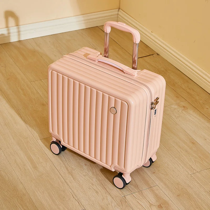 18 inches Travel Luggage Airline Cute Suitcase Password Box Silent Wheel Lightweight Chassis Mounted Universal