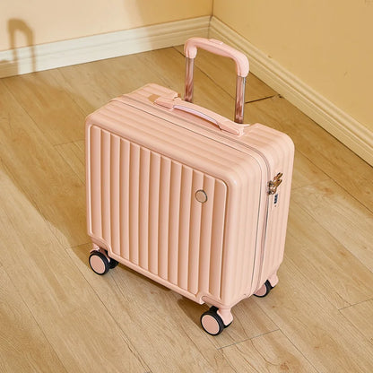 18 inches Travel Luggage Airline Cute Suitcase Password Box Silent Wheel Lightweight Chassis Mounted Universal