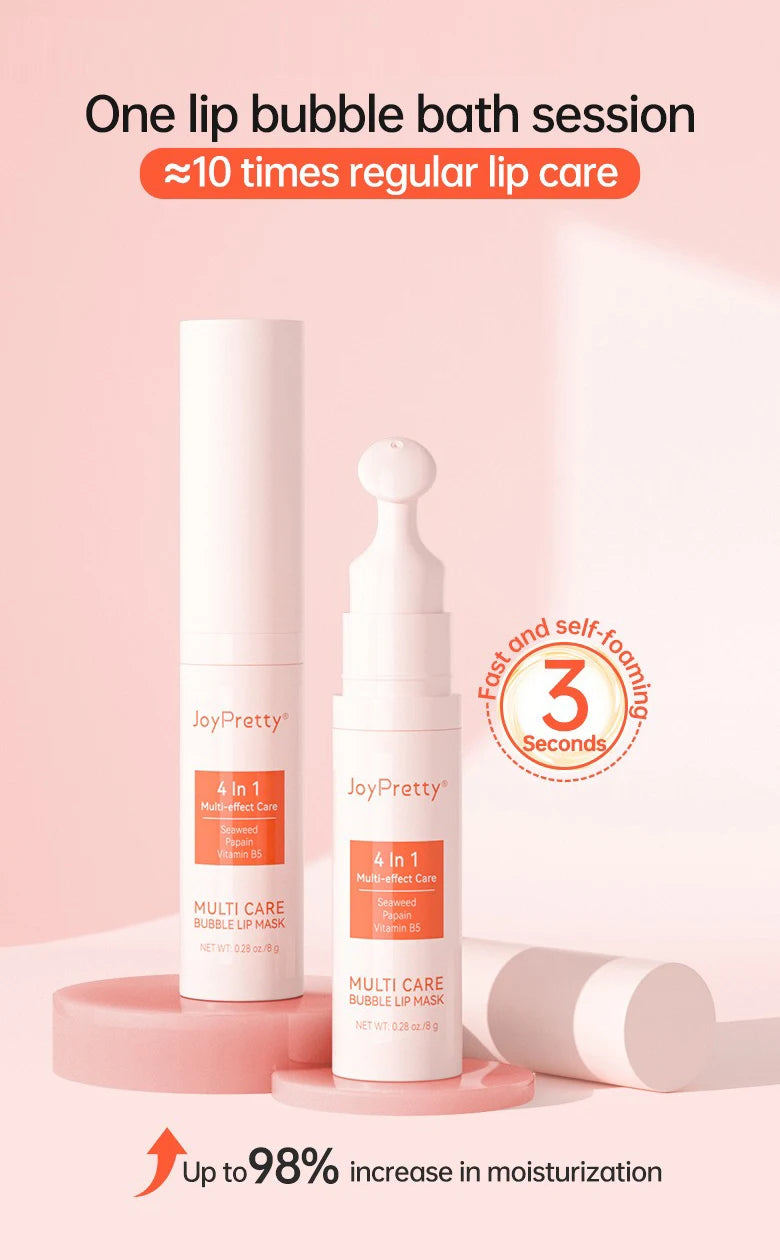 Exfoliating Bubble Lip Balm for Dark Lips Pink Lip Lightening Scrub Moisturizing Lip Mask