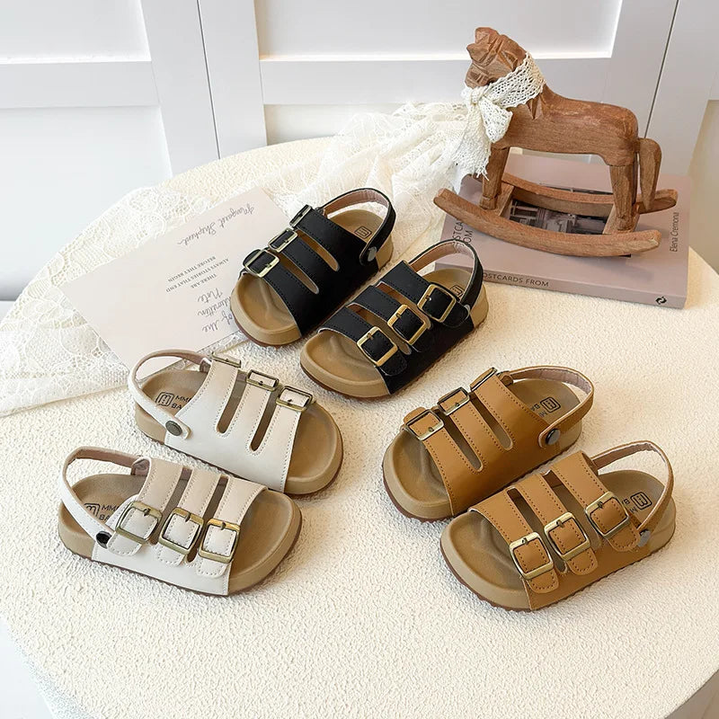 Girls Boys Summer New Fashion Korean Style Soft Bottom Anti-slippery Versatile Open-toe Beach Shoes