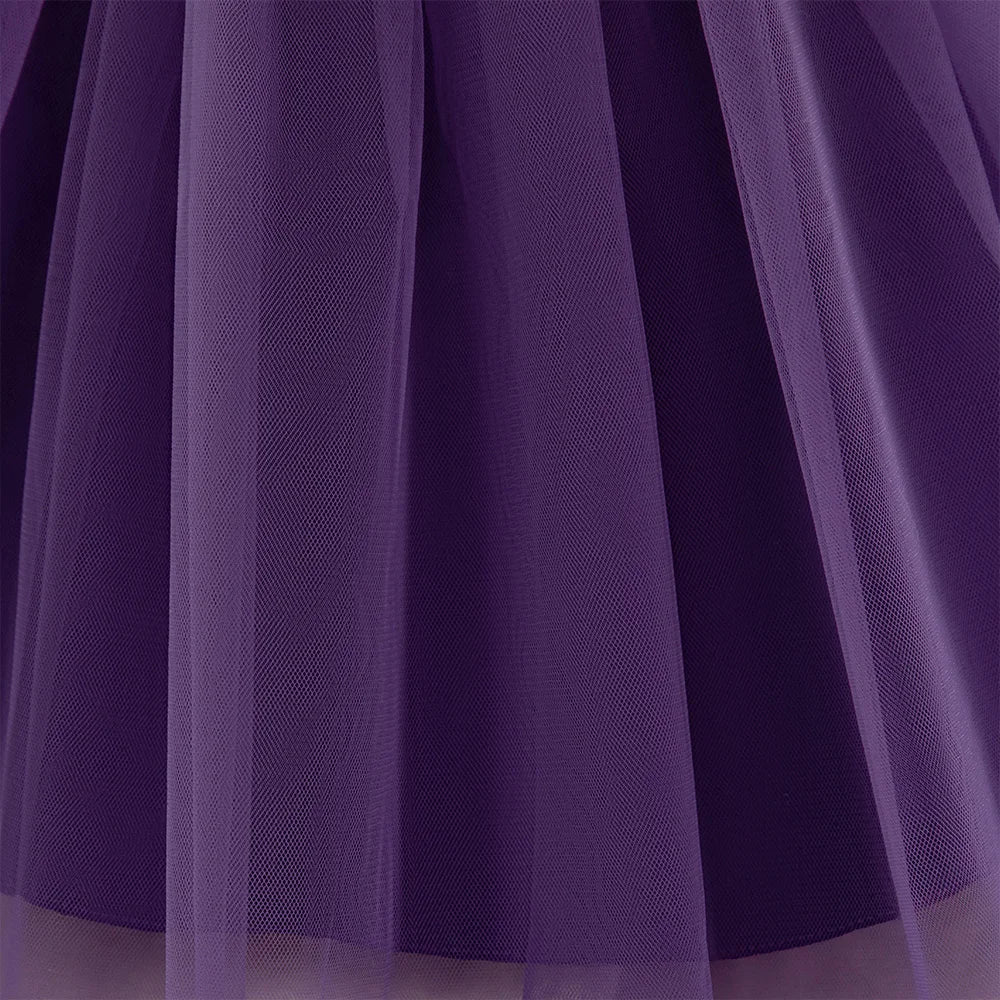 Fashion Flower Party Girls Dress Formal Birthday Princess Dresses for Girl Elegant Tulle Wedding Bridesmaids Evening Prom Gown