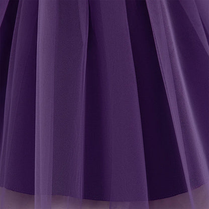 Fashion Flower Party Girls Dress Formal Birthday Princess Dresses for Girl Elegant Tulle Wedding Bridesmaids Evening Prom Gown