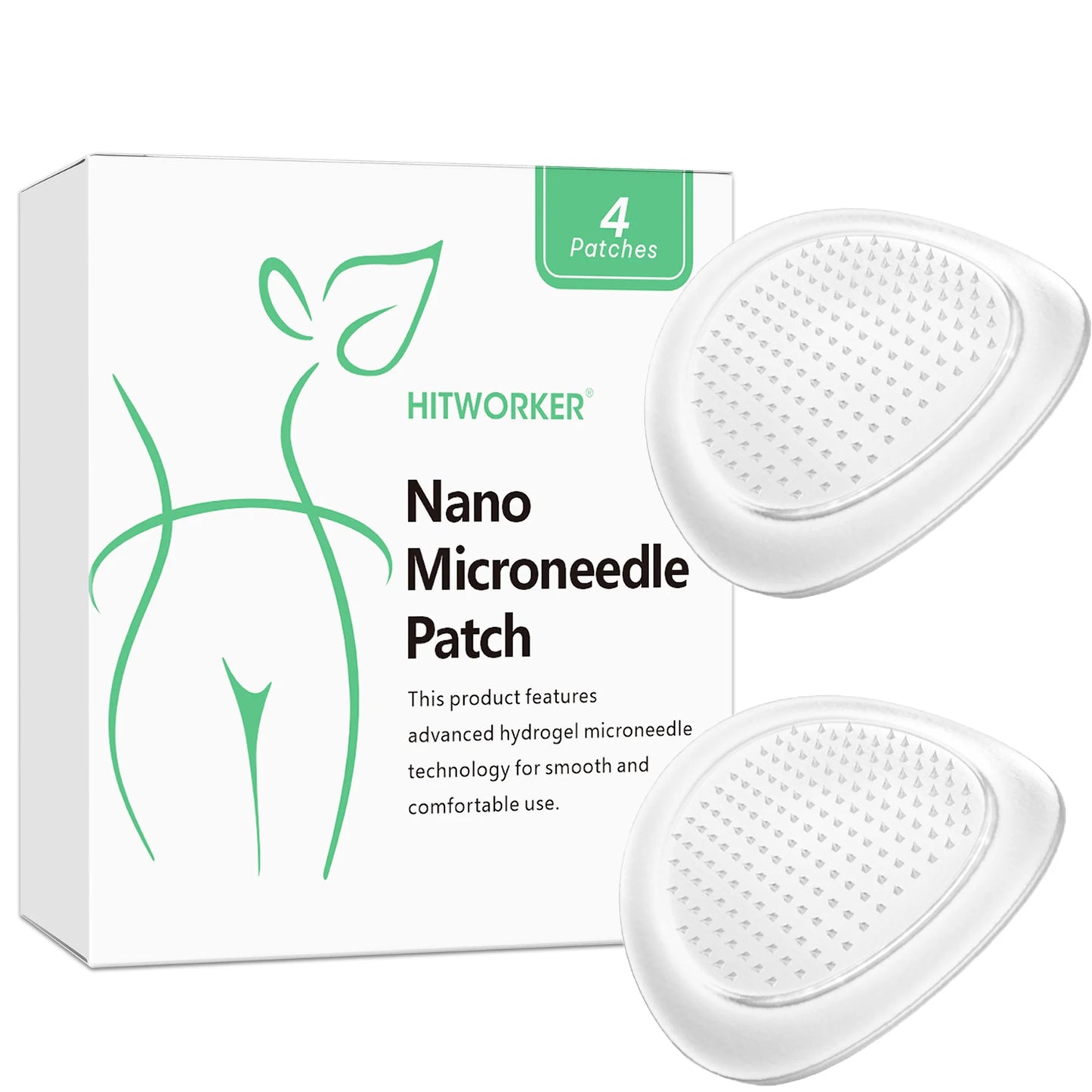 4pcs Nano Microneedle Patches for Effective Skin Tightening And Body Shape Management High Absorption Skin Care