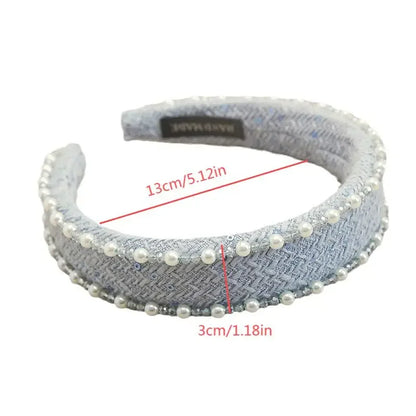 Women Hair Accessories France Pearl Beaded Hairhoops Headwears Weave Hairbands for Women Fashion Headband Accessories