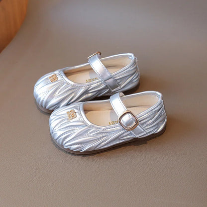 New Style Small Girls' Fashion Versatile Medium and Large Children's Soft Bottom Princess Shoes