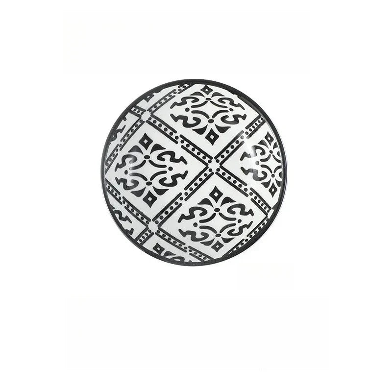 Bohemian Ceramic Condiment Dishes Set Sauce Plates Bowls  Spice Plates for Home  Restaurant Sushi Bar Parties Picnics Camping