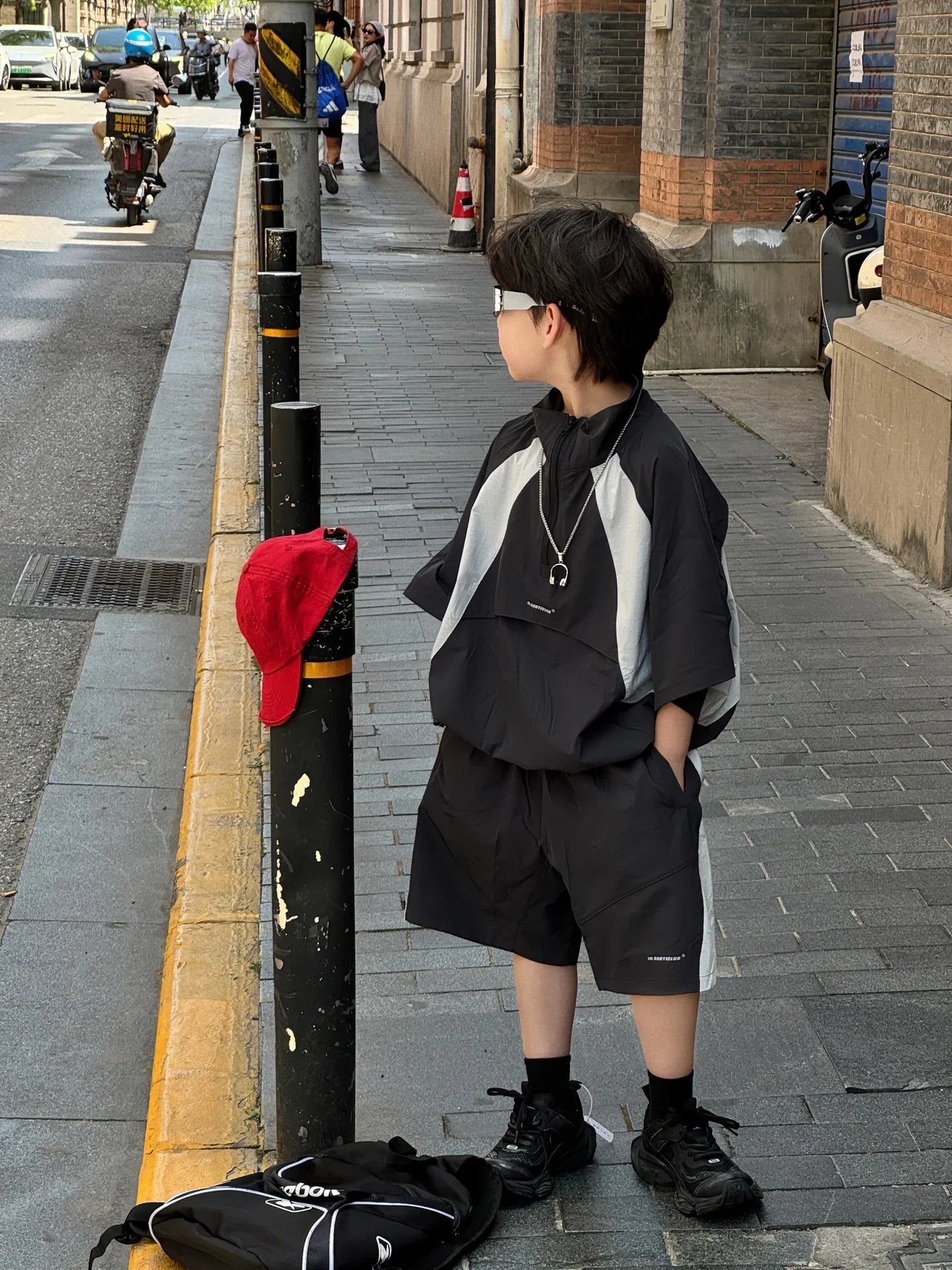 New Handsome Casual Work Clothes Set for Children, Boys' Sports and Leisure, Breathable Two Piece Set, Trendy