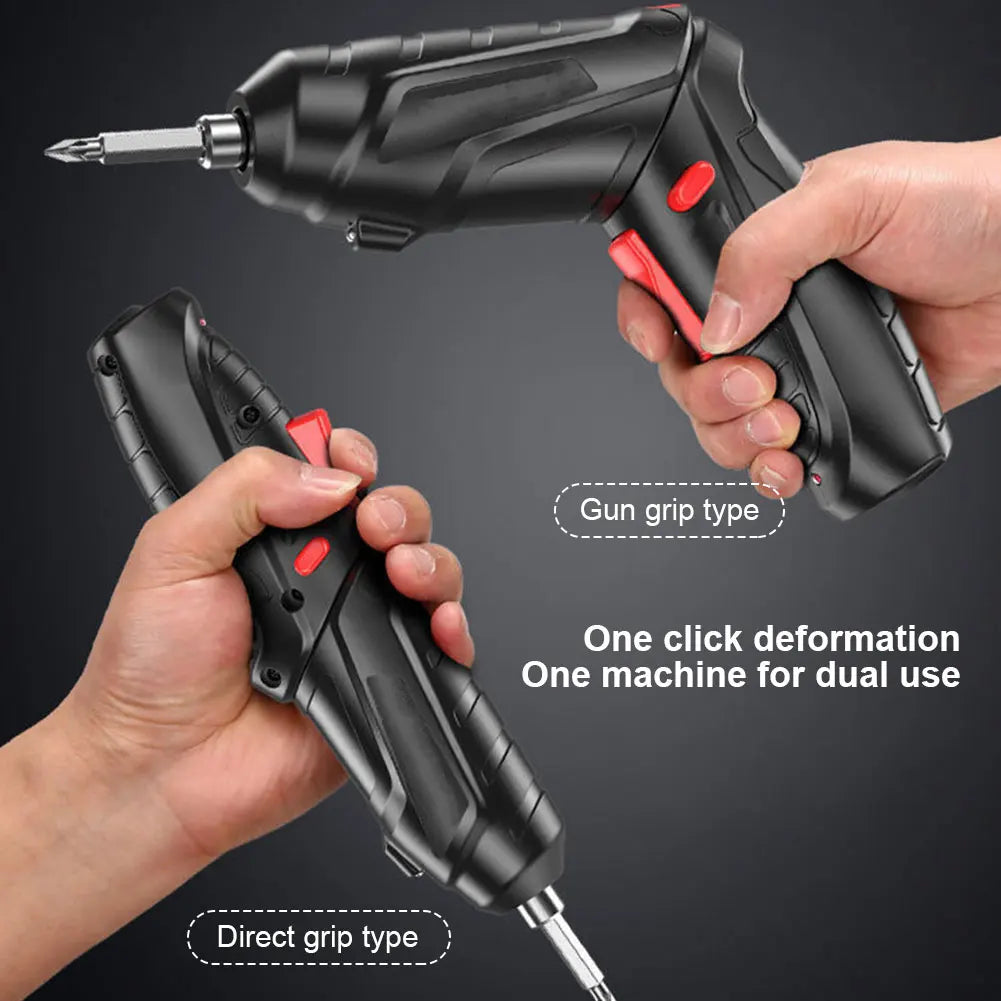 Electric Screwdriver Battery Rechargeable Cordless Screwdriver Powerful Impact Wireless Screwdriver Set Mini Drill Power Tools