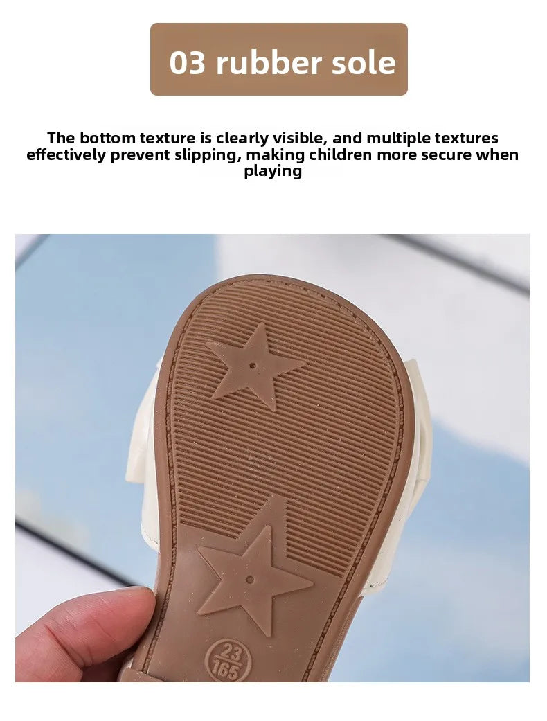 Girls' Sandals and Children's Princess Shoes 2026 Spring New Arrival for Girls Student Rhinestone Bow Performance Shoes