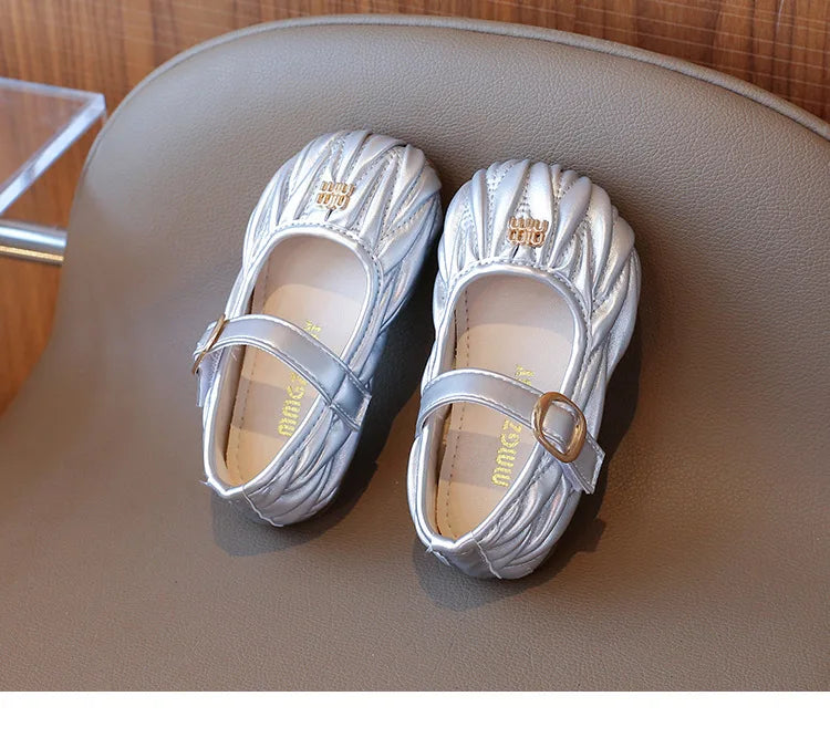 New Style Small Girls' Fashion Versatile Medium and Large Children's Soft Bottom Princess Shoes