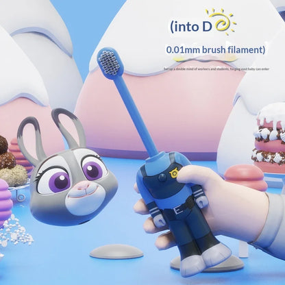 Disney Zootopia Internet Celebrity Retractable Toothbrush Nick Judy Deformed Soft Bristled Toothbrush Fine Bristle Kid Gift Toys