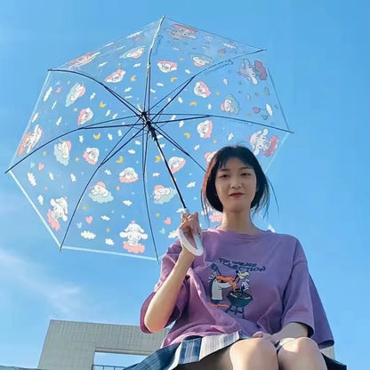Sanrio Kuromi Folding Umbrella Cinnamoroll Printed Windproof Kawaii Mini Storage Girl Gift Rainy Outing Portable Lightweight Y2K