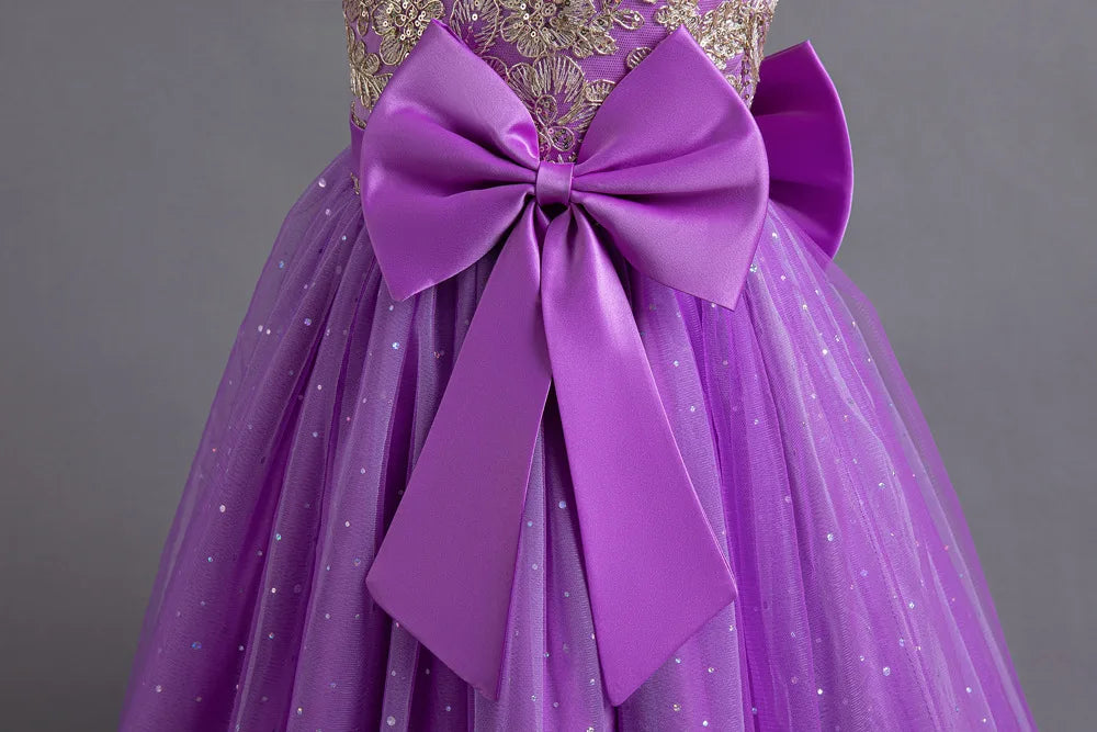 Stunning Little/Big Girls Lace Flower Girl Wedding Bridesmaid Birthday Party Holiday Pageant Easter Prom Fancy Dress