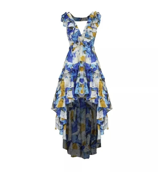 Elegant Dresses for Women Bohemian Casual Style Fashionable Printed Vacation Long Dress Shipped Within 48 Hours