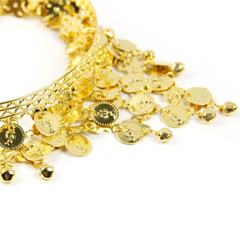 Women Belly Dance Accessories Costume Dancing Coin Sequins Hair Band Headbands