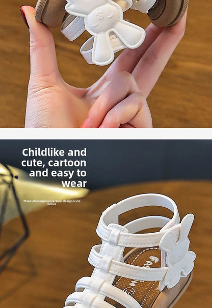 1-10Y Baby Girls Sandals Summer Children's New Cool Fashion Princess Cute Versatile Shoes for Students Flat Sandal Casual Shoe