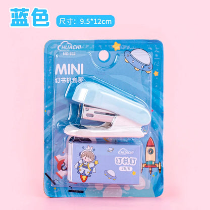 Mini Stapler Set with Staples Cute Rabbit Bear Paper Binder Stationery Office Binding Tools School Supplies