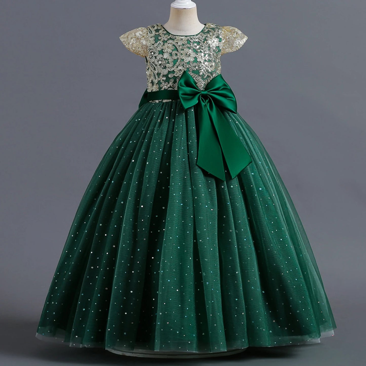 Stunning Little/Big Girls Lace Flower Girl Wedding Bridesmaid Birthday Party Holiday Pageant Easter Prom Fancy Dress