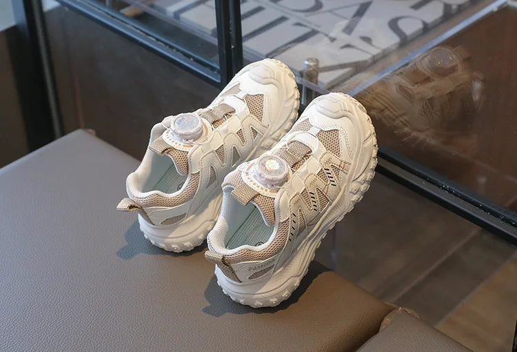 Fashionable Girls Sports Shoes Spring New Boys Shoe Soft Soled Kids Mesh Shoes Anti Slip Girl Casual Shoes Simple Child Shoe