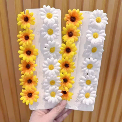 Girl Hair Clips Daisy and Sunflower Designs Mixed Color Polyester Flower  Daily Casual Wear Hairpin