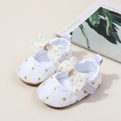 Baby Girl Shoes Cute Sweet Mary Janes Flats Infant First Walkers Spring Autumn Toddler Little Girls Wedding Party Princess Shoes
