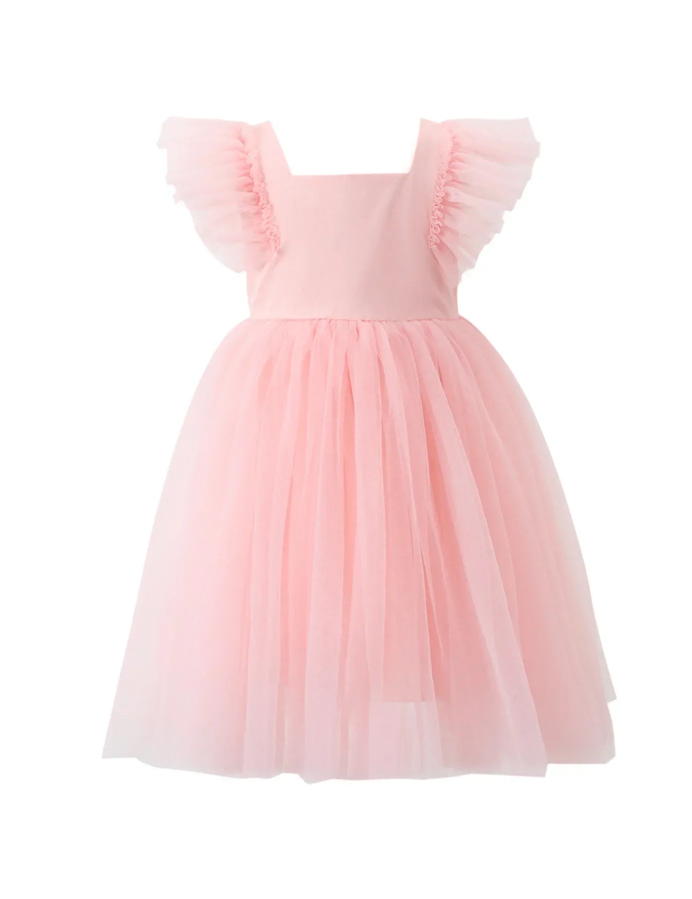 1-8Years New Little Girls Party Dress for Princess Dress Solid Child Clothes Flower Girl Birthday Princess Dress for Kids