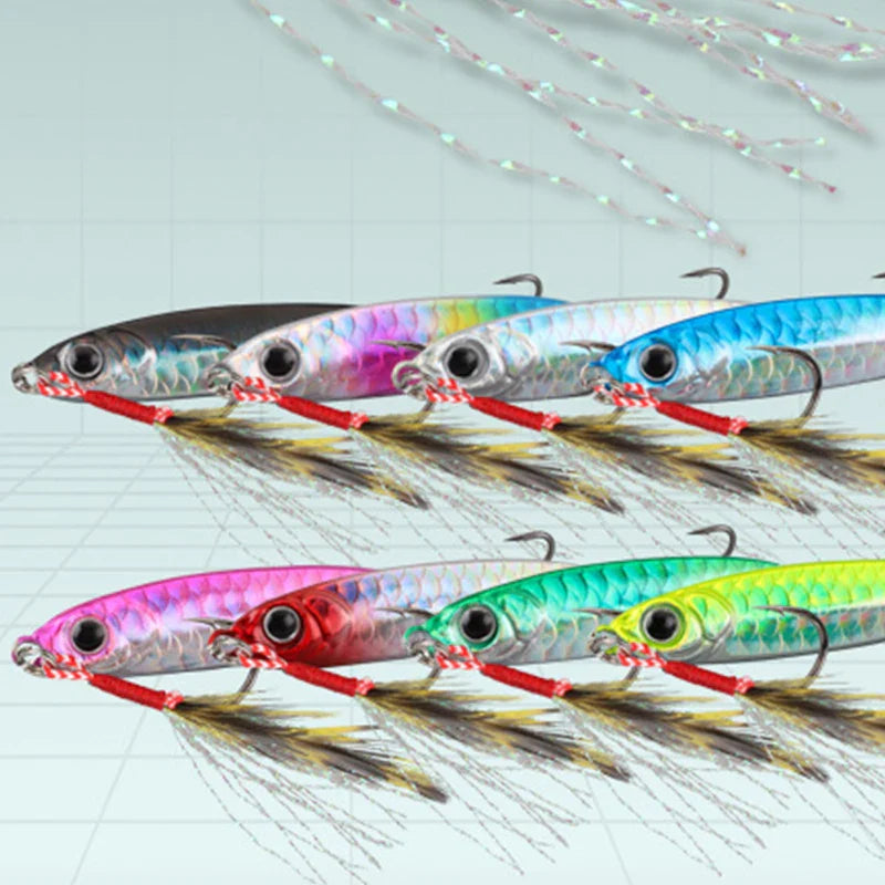 Metal Artificial Bait Jig 7g 10g 15g 20g 25g 30g Shore Casting Jigging lure Shore Casting Saltwater Fishing lure Bit