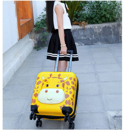 Children's Trolley Case Universal Wheel Cartoon Animal Portable Luggage Multi Function Boarding Case