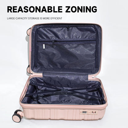 Luggage Trolley Case for Women, 20-Inch Small Carry-On, Double-Layer Explosion-Proof Zipper, Multifunctional Password Box, 2025 New Model