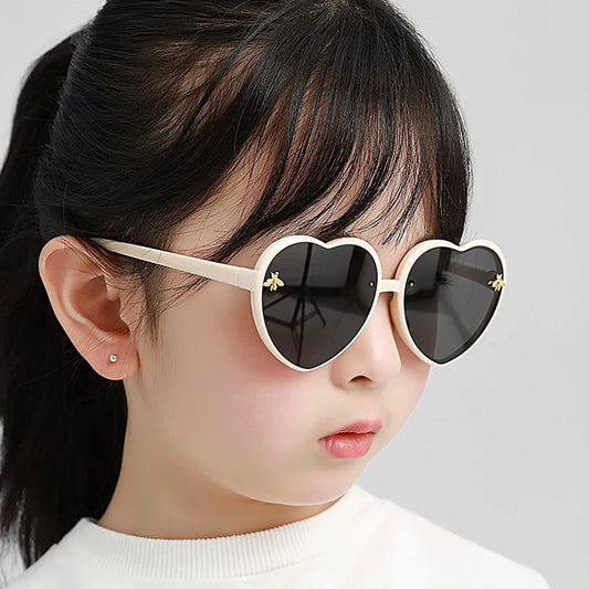 Children Sunglasses Heart-Shape Baby Gradient Sun Shade Cartoon Summer Girls Sunglasses Travel Beach Lovely Sunglasses