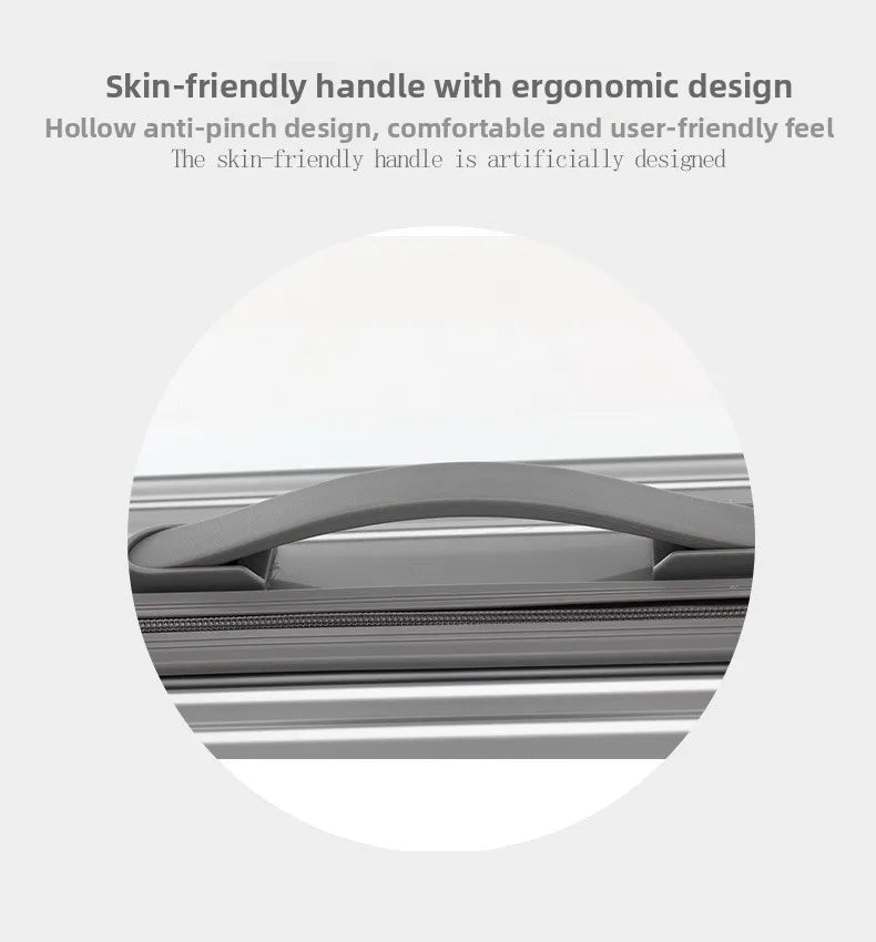 Magnesium Aluminum Alloy Luggage Set, 20" Carry-On & 28" Travel Suitcase with TSA Lock, Lightweight Durable