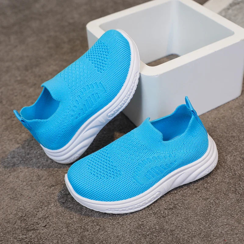 Lightweight Boys Girls Casual Shoes Breathable Slip on Kids Casual Sneakers Anti-slip Toddler Flats Outdoor Walking Shoes