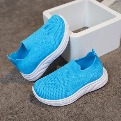 Lightweight Boys Girls Casual Shoes Breathable Slip on Kids Casual Sneakers Anti-slip Toddler Flats Outdoor Walking Shoes