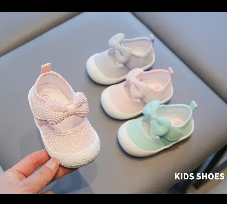 Kids Shoes  Baby Girl Walking Shoes with Breathable and Non Slip Mesh Bow Princess Shoes with Non Slip Soft Soles