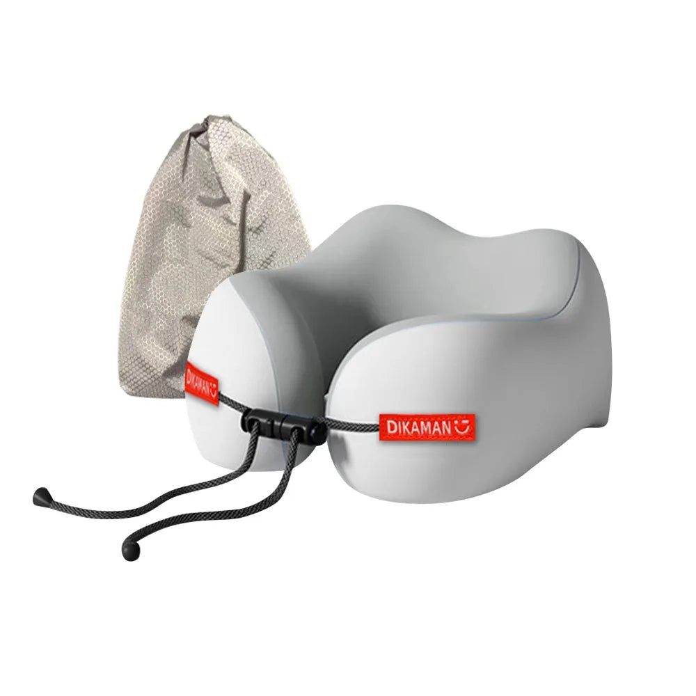 Portable U-shaped Pillow Double Hump Design Ergonomic Neck Pillow Press-inflatable Travel Pillow