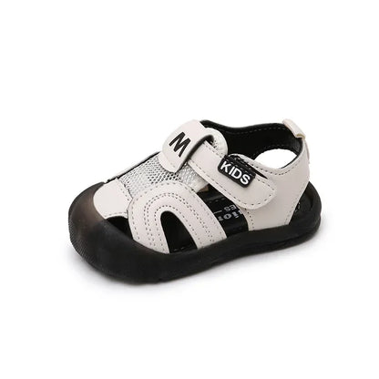 Kids Summer Sandals Boys' Toes Capped Hollow Walking Shoes  New Children Casual Versatile Beach Shoes for Vacation Air Mesh