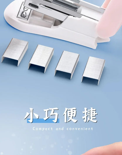 Mini Stapler Set with Staples Cute Rabbit Bear Paper Binder Stationery Office Binding Tools School Supplies