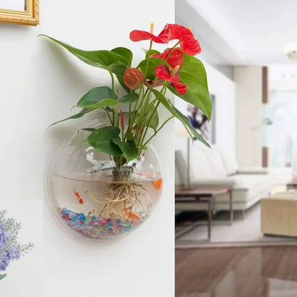 Acrylic Fish Bowl Wall Hanging Aquarium Tank Aquatic Pet Supplies Pet Products Wall Mount Fish Tank for Betta&Display fish