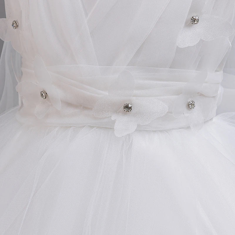 Girls White Pink Party Princess Dress Kids Girl Tailing Dresses for Wedding Birthday Ceremony Baby Girl Gown