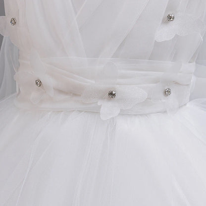 Girls White Pink Party Princess Dress Kids Girl Tailing Dresses for Wedding Birthday Ceremony Baby Girl Gown